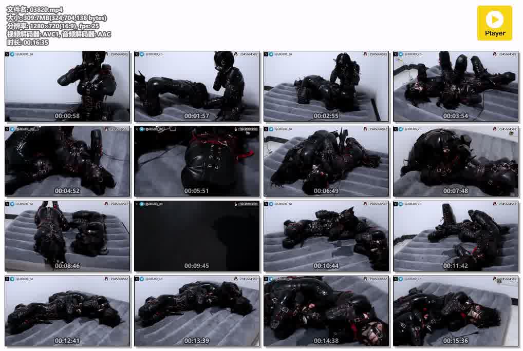 SYY【JIOJIO】-XJIO缚馆系列2双人乳胶犬乱斗K9套装郊狼电击震动B固定强制GC.mp4