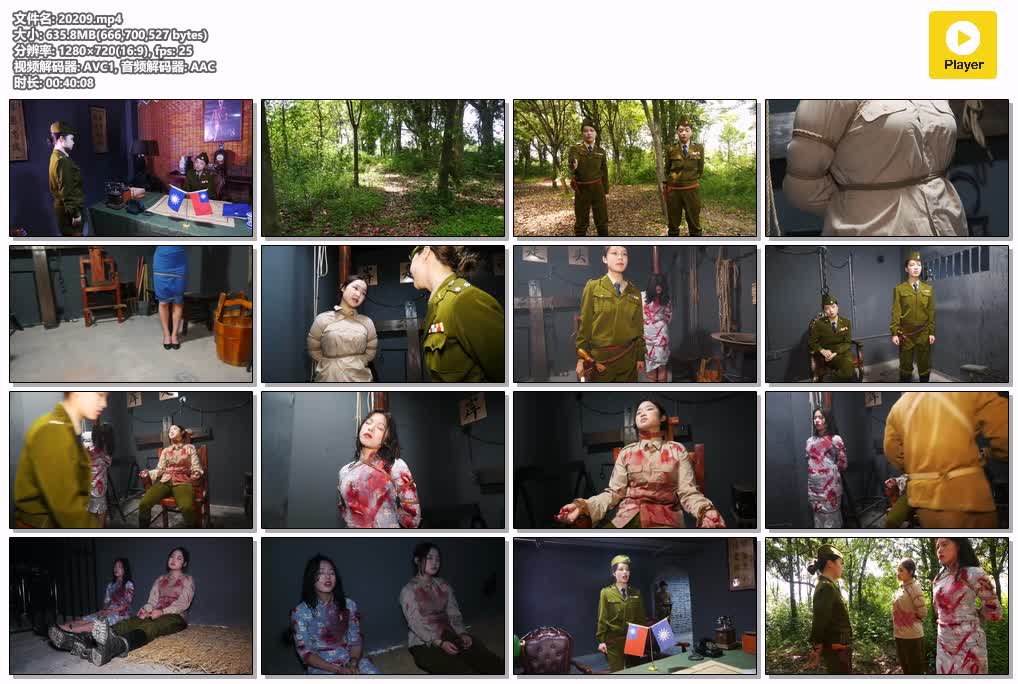 SYY【胜景影视】-卧底忠魂卧底苏晴将获取的布防图传递给接头人林溪时不慎被军统抓捕两人经历各种酷刑英勇就义.mp4