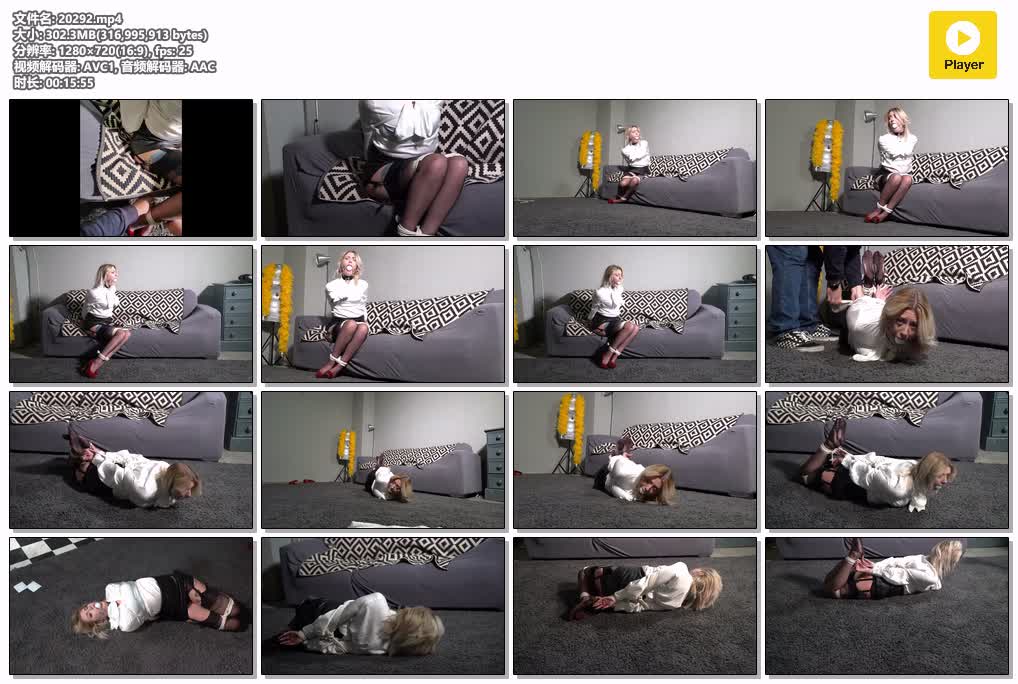 SYY【欧美绳艺】-Amber in White Blouse Hogtied.mp4