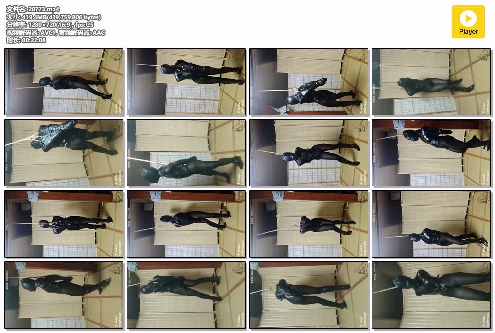 SYY【夜鸣狐】-YMHDP017上夜鸣狐感官封闭眼罩封闭头套挣扎呻吟戴着头套和单手套被剥夺了呼吸权的小狐还被拴在绳柱上无法逃离强制站立拼命挣扎还是失败.mp4