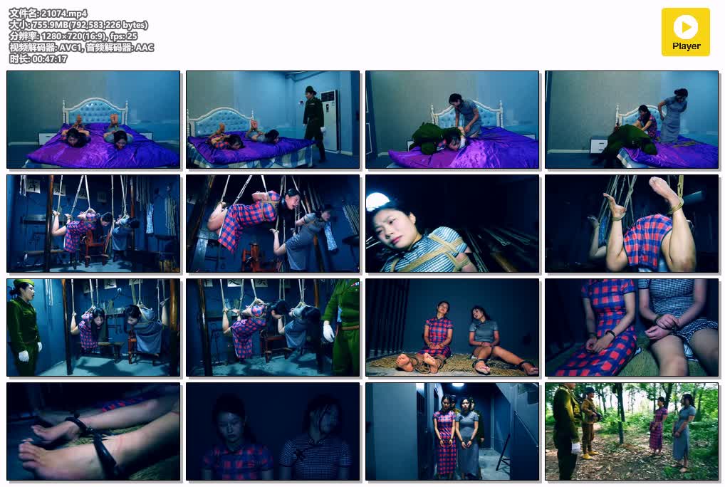 SYY【胜景影视】-潜伏的蝴蝶下集卧底打晕女特务逃跑未遂被女特务驷马吊缚在空中折磨后被押赴刑场英勇就义.mp4