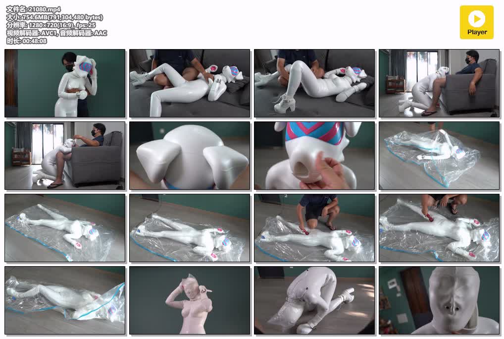 SYY【闪闪】-全白硅胶连体口伺女犬.mp4