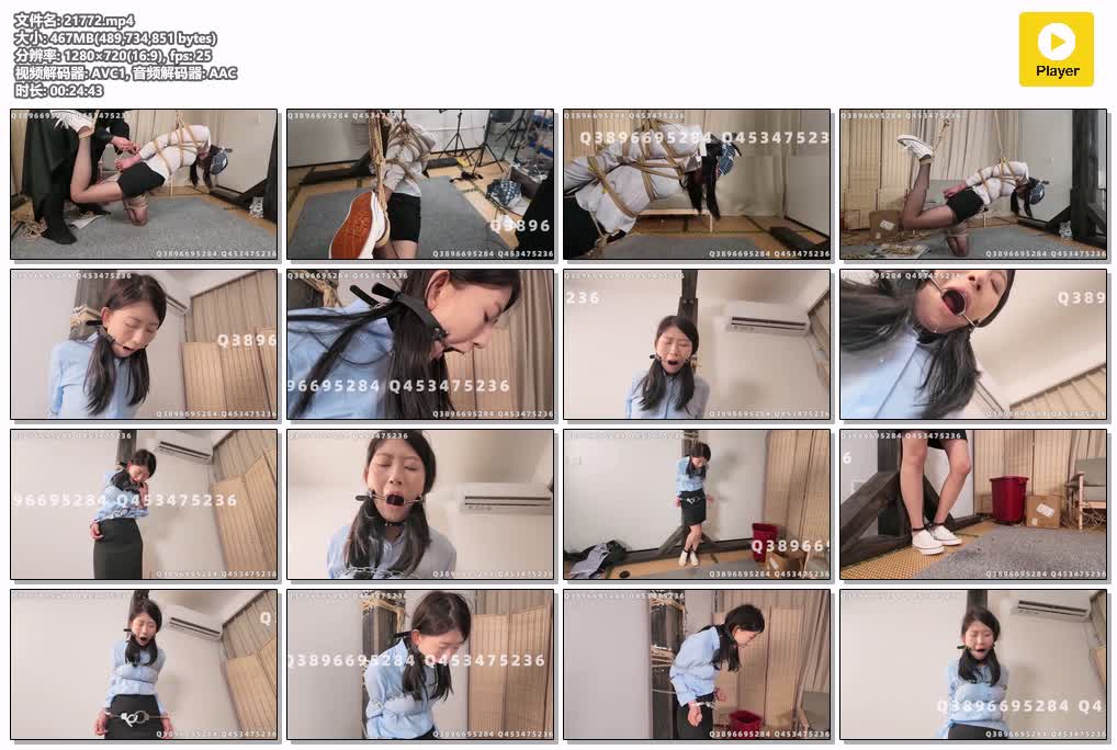 SYY【象人】-月半竹花花p6吊缚姿势展示金属柱固定.mp4
