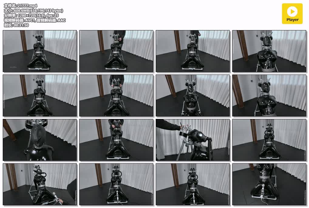SYY【鹿角与猫爪】-ReflectiveDesire的钢管刑架再次复刻这回加了点猛料坐入马鞍炮机再铐上刑架全程机械强制前高泳帽窒息防毒面具双负压瓶呼控固定按摩棒怼着敏感处前后夹击.mp4